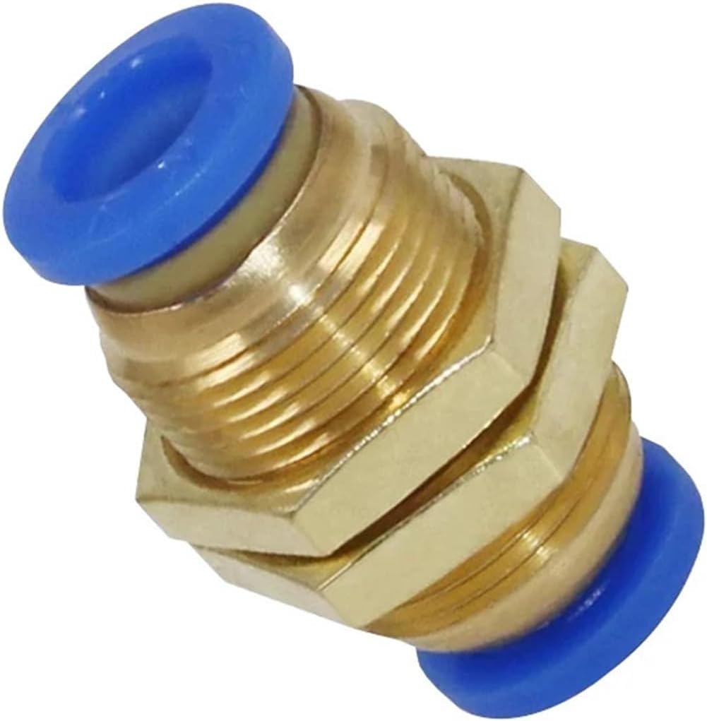 20PCS Pneumatic Fittings PM Straight Bulkhead Union Connector 4mm 6mm 8mm 10mm 12mm OD Hose Plastic Push In Gas Quick Connector joyous (Color : PM-10, Size : 20 PCS)