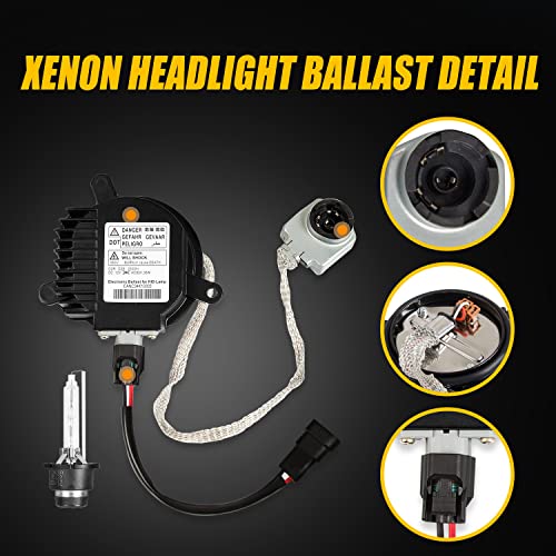 Ransoto 28474-89904 Xenon Headlight Ballast Control Unit With Igniter And D2S Bulb Compatible With Nissan 350Z 370Z Altima Murano Rogue Infiniti G35 G37 Fx35 Fx45 Qx56 Qx70 Replaces 28474-8991A #TOP4
