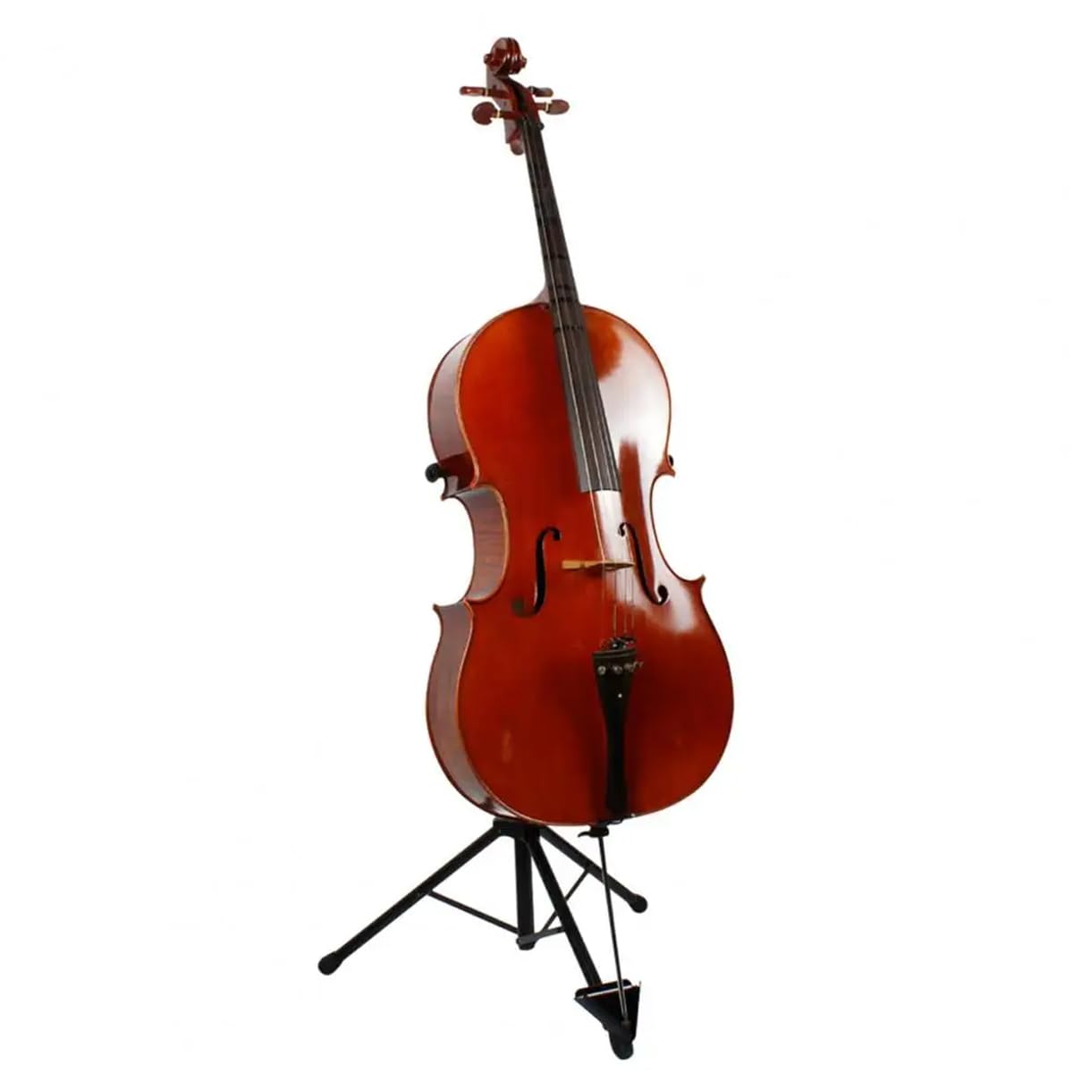 Soporte para violonchelo robusto y plegable y duradero para instrumentos musicales, accesorios con almohadillas antideslizantes, ranura triangular, cubierta de goma suave, fácil de transportar