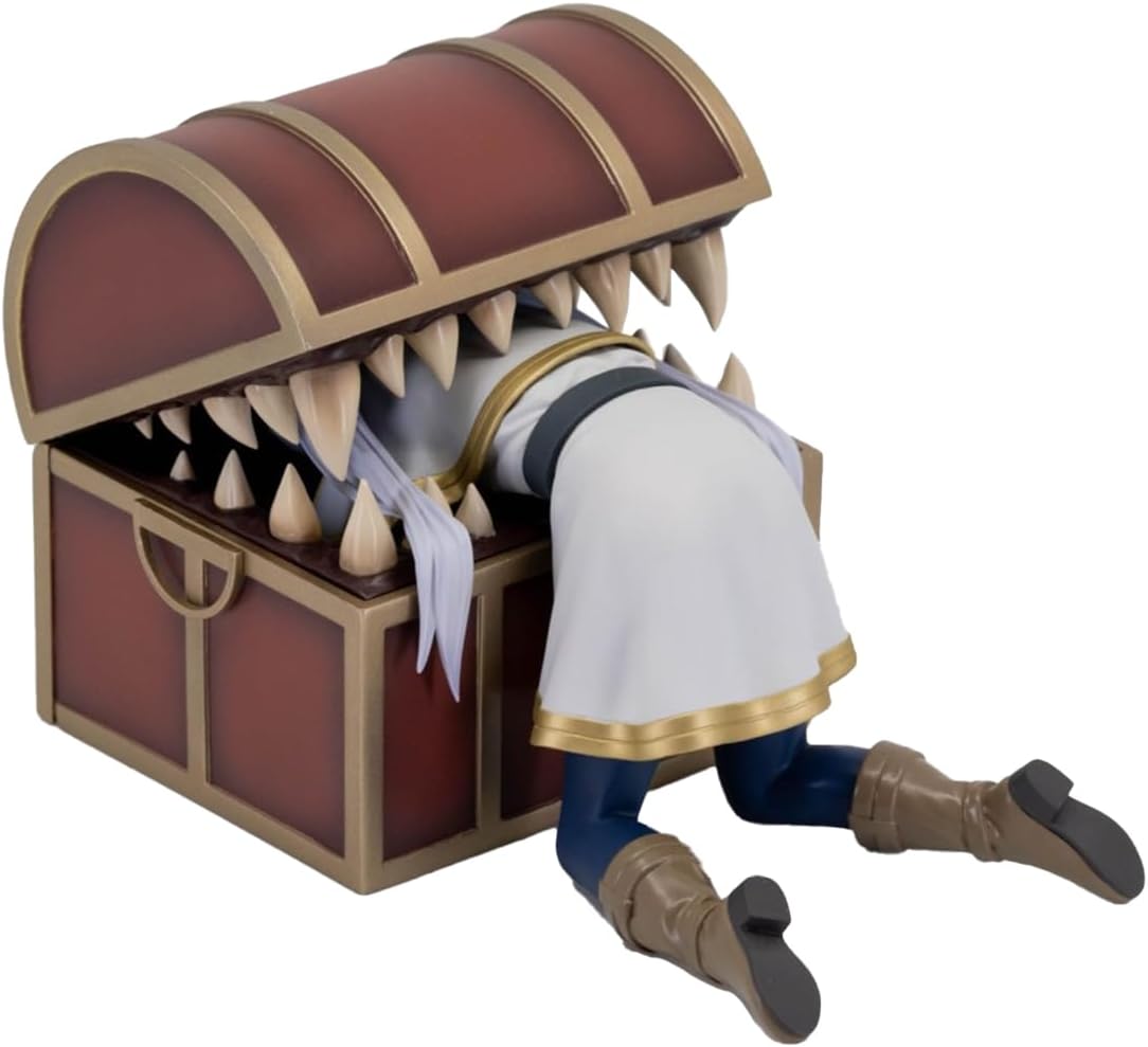 LUNK Frieren Figure 3.9 Inch Treasure Box Monster and Frieren Cute Statue PVC Model Anime Action Figurine Desktop Decorations Gifts