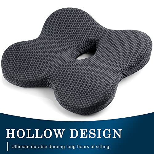 Eyamumo Coccyx Seat Cushion And Back Cushions Combo For Office Chair, Pure Memory Foam Ergonomic Seat Cushions And Orthopedic Lumbar Support Pillow For Tailbone, Lower Backache Sciatica Comfort #TOP2