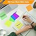 300 Sheets Lined Transparent Sticky Notes, 3x3 Inch 6 Colorful Clear See Through Translucent Self-Adhesive Post Memo Reminder Tabs with Line for Office Woman College School Students Classroom Supplies