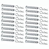 4-20Pack Multi-Hole Porous Eye Pins Clevis Pins Adjustable Clevis Pins kit, Fastener for Farming Machine Air Cool Diesel Engine Accessories (M6, 20)