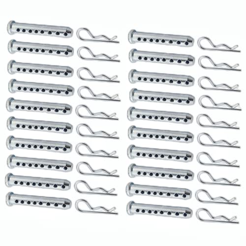 4-20Pack Multi-Hole Porous Eye Pins Clevis Pins Adjustable Clevis Pins kit, Fastener for Farming Machine Air Cool Diesel Engine Accessories (M6, 20)