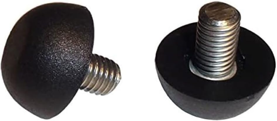 Stainless Steel -Screw in Feet Glide Leveler for Patio Furniture | Black | Quantity of 16 (8mm x 1.25 Thread)