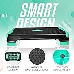 Yes4All 2-in-1 Adjustable Aerobic Step Platform Fitness Exercise Stepper with Rocker Balance Board Legs for Home Workout, Step Exercise & Balance Training - Image 3