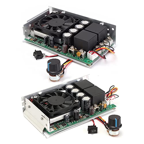 Akozon Régulateur de Vitesse de Moteur à Courant Continu, 10-50V 100A 5000W Contrôleur de Vitesse de Moteur Réversible avec Forward Brake Reverse Switch