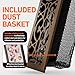 2X12 Floor Vent Covers Floor Register with Mesh Cover Trap, Heat and Air, Walkable Metal Floor Vent for HVAC Duct, Victorian, Oiled Bronze
