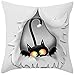 OYSOHE Couverture De Coussin De Chambre à Coucher Carrée De Taie Fête des Mères d'oreiller De Chat De Décoration De Voiture De Voiture (45cmX45cm, C)