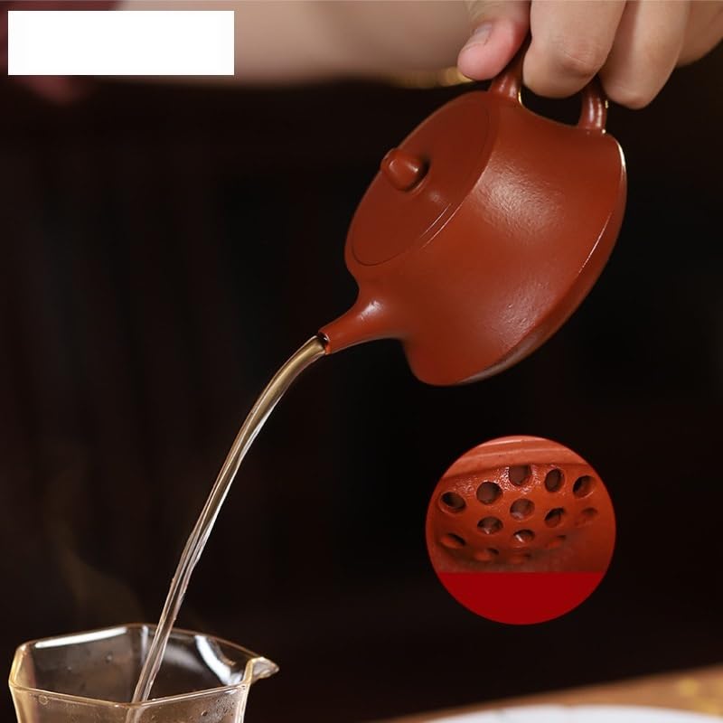 Teiere Teiere di Argilla Viola da 200 ml Pentola Fatta a Mano Minerale Grezzo Zhu Bollitore di Fango con Filtro Forniture for Set da tè Cinese Zisha Teiera