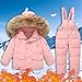 Boys Girls 2 Piece Ski Suit Puffer Jacket and Ski Pants Winter Fleece Thick Warm Coat Fashion Casual Outdoor Snowsuit