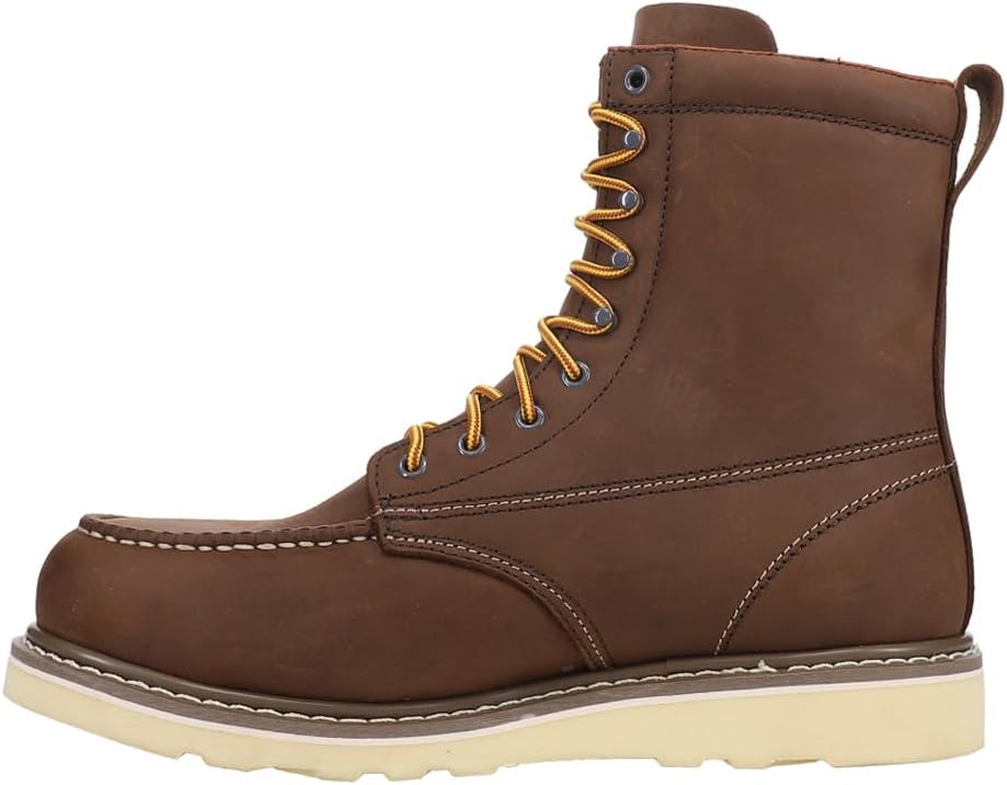 Iron Age Mens Reinforcer 8 Inch Electrical Steel Toe Work Safety Shoes Casual - Brown