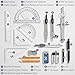 Mr. Pen Geometry Set with 6 Inch Swing Arm Protractor, Divider, Set Squares, Ruler, Compasses and Protractor, 15 Piece Set