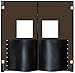 Chase Doors - 96108XDCBR - Polyethylene Swinging Door, Chocolate Brown; Number of Doors: 2, 8 FTW x 9 ftH