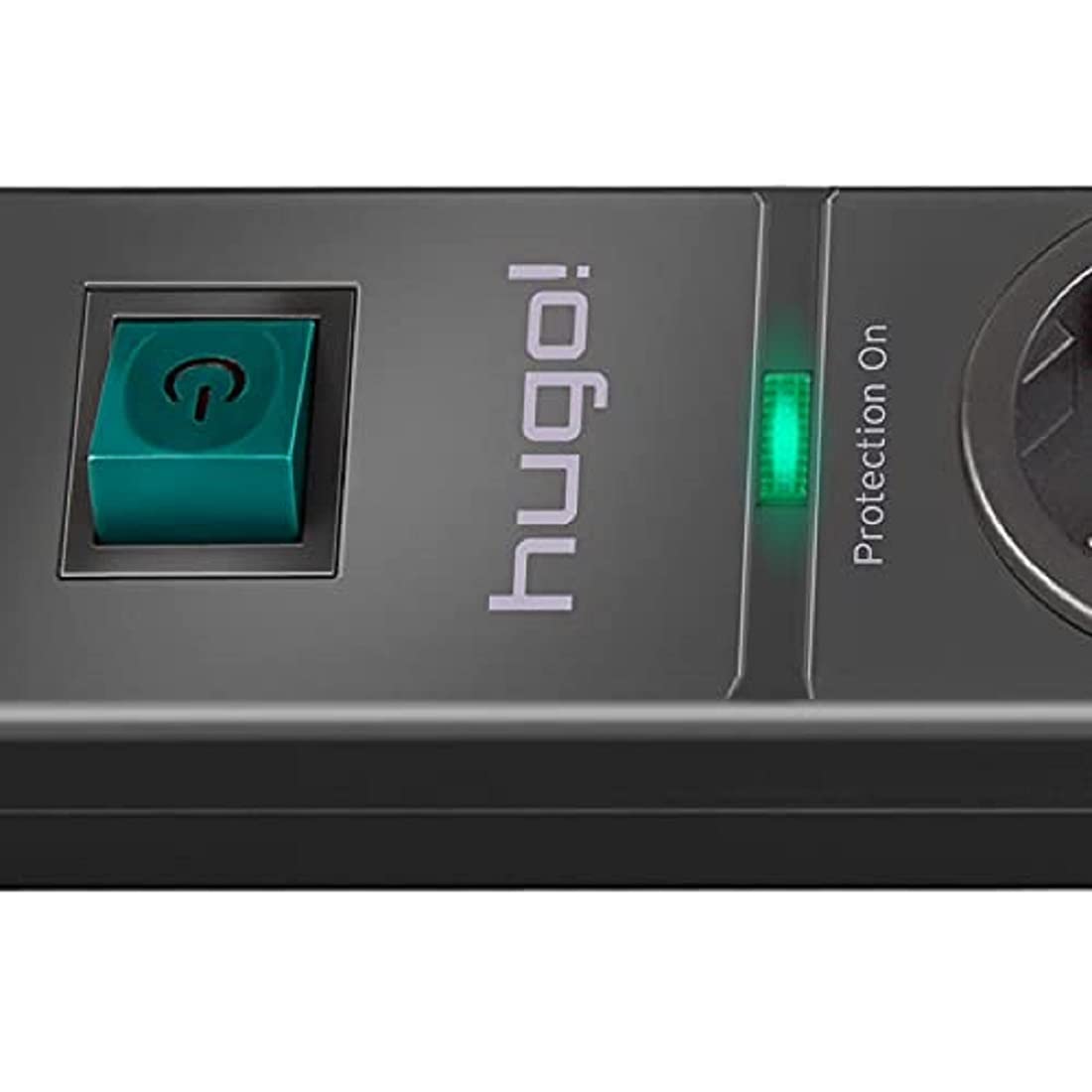 Brennenstuhl Multiprise Hugo! Noire, 3 Prises + 2 Prises USB, avec parasurtenseur et 2m de câble (19.500A) (Lot de 2)