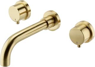 ENKI, Zara, BT0905 - Grifo monomando para lavabo (3 orificios, latón cepillado)