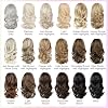 Ponytail Extension - 14 Claw Clip in Ponytail Hair Extensions Natural Soft Synthetic Layered Wavy Pony Tail Hair Pieces for Women - Ash Blonde with Highlights