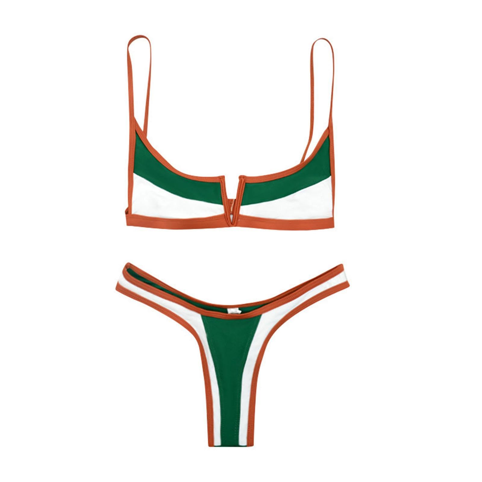 Women Set Halter Two Piece Bathing Suit for Beach Swimming Pool Party S Brown|Clothing, Shoes & Accessories 1 Set Women-image-12