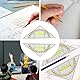 4 Stück Geodreieck mit Griff Geodreieck Flexibel Set,16cm Kunststoff Lineal Geo Dreieck Transparent Zeichendreieck Winkelmesser,Geodreieck Klein Groß zum Zeichnen für Studenten Büro Designer Malerei