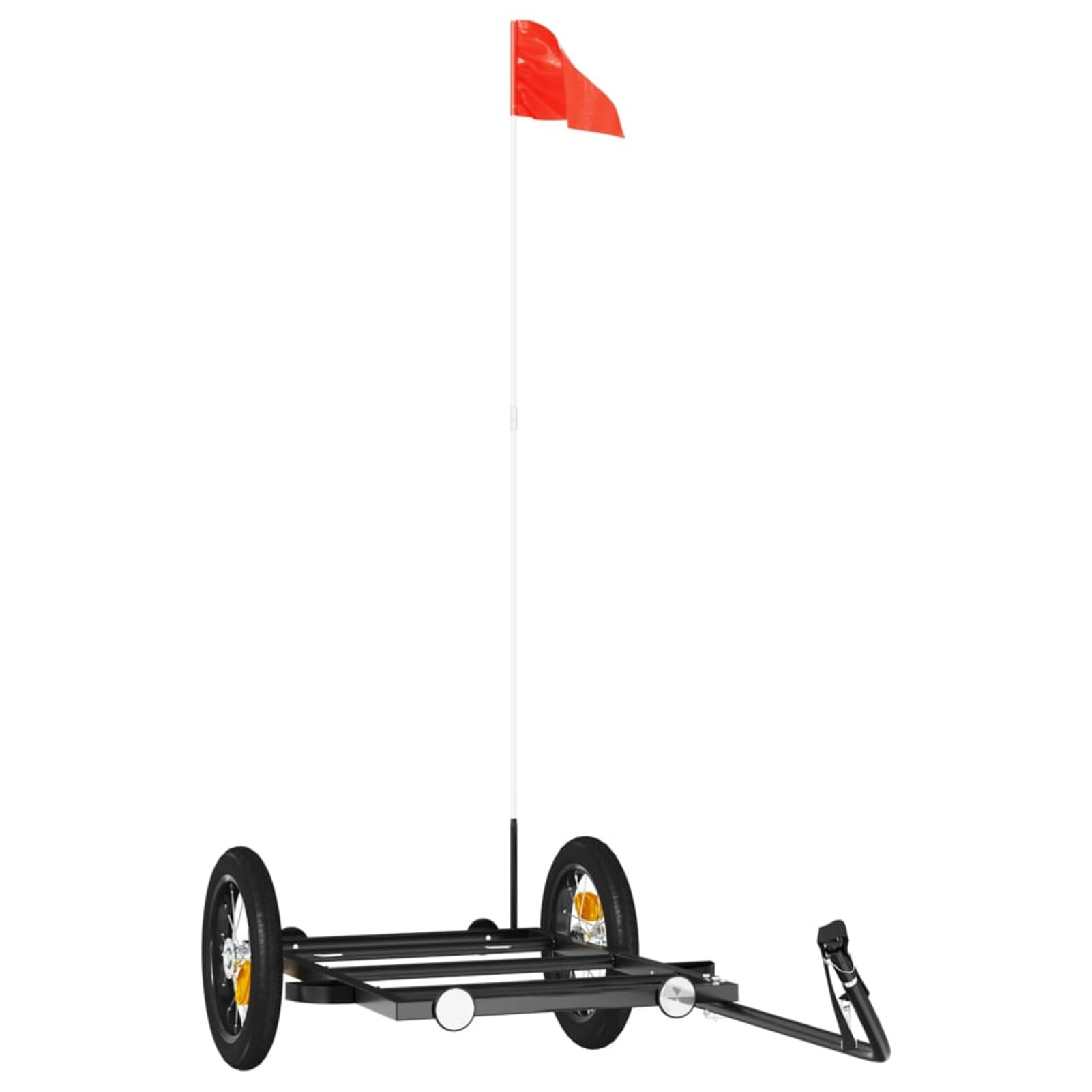 Fahrradanhänger 130x73x48,5 cm Stahl Schwarz 91770