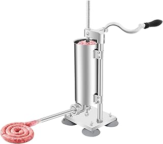Manual Sausage Stuffer Kit, 6lbs Vertical Stainless Steel Meat Press Fil...