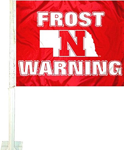 Nebraska Cornhuskers Frost Warning Car Flag Double Stitched