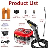 Tatqilo Steam Cleaner, 1.2L Handheld Steam Cleaner, 2500W 4.5Bar Portable High Pressure Steam Cleaner,6 Speed Adjustable Steamer Cleaning with 4 Brush Heads for Home Kitchen Bathroom Sofa Floor Window - Image 5