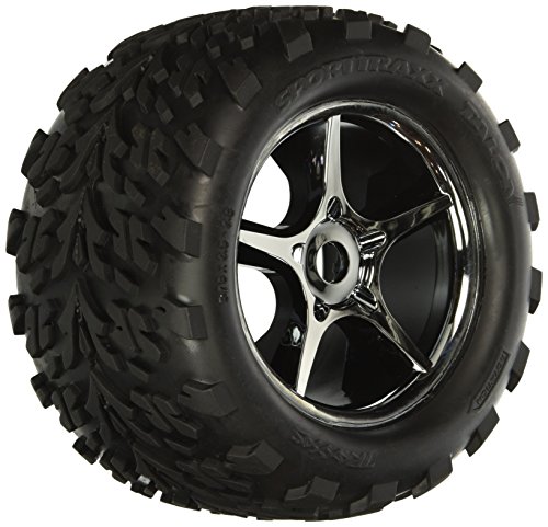 Preisvergleich Produktbild Traxxas 5374X Gemini mit Talon Reifen und Rad Modellautoteile, schwarz / Chrom