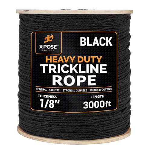 Corde de trickline noire non émaillée attache câble gréement 0.9m