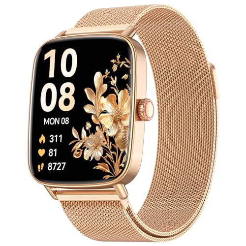 Smartwatch Damen mit Telefonfunktion,1.85' HD Uhren Damen mit Herzfrequenz Schlafmonitor SpO2...