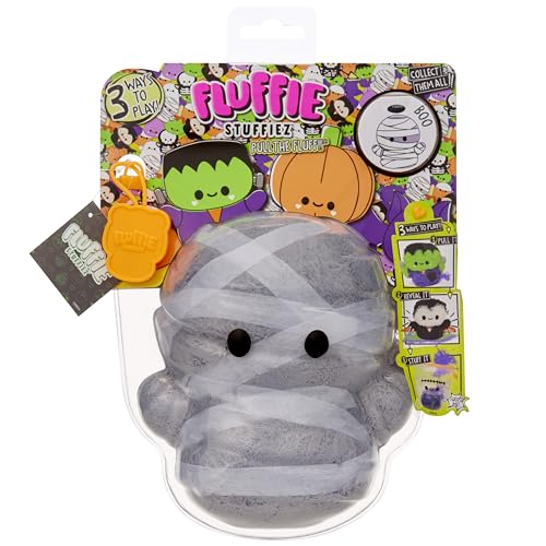 fluffie stuffiez halloween mummy small collectible feature plush surprise reveal unboxing with huggable asmr fidget diy fur pulling ultra soft fluff