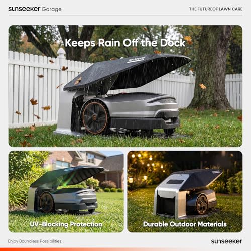 Image of Sunseeker X3 Plus Robot Lawn Mower Garage, All-Weather Protective Cover, UV & Rain Shelter for Charging Station, Durable PP, Easy Tool-Free Setup, No Signal Interference