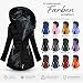Lvnsdknerse Winterjacke Damen-Lange Steppjacke Wintermantel Warm Gefüttert Damenmantel Langarm Steppmantel Winter Puffer Jacke mit Kapuze Winterparka Fleece Mäntel Reißverschluss Große Größen
