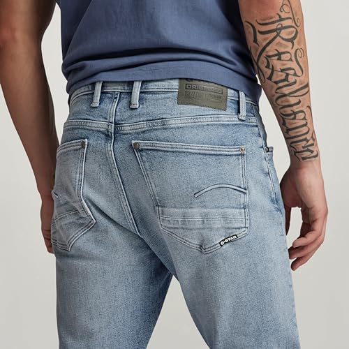 G-STAR Raw - Mens Revend Forward Skinny Jeans, Color Sun Faded Nubay Blue, Size: 27W x 30L3