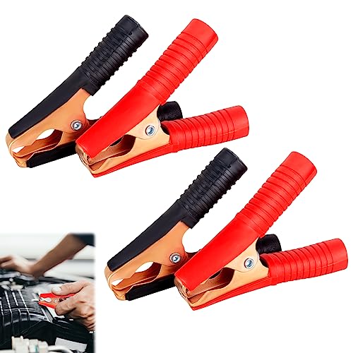 RUCUDIM Batterie Zange Klemmen, 4PCS Krokodilklemme Kupfer Krokodilklemmen Autobatterie Groß Batterieklemmen Isolierte Batterieklemmen 100 A für Fahrzeug Ladekabel, Auto Fahrzeug Ladekabel RUCUDIM Batterie Zange Klemmen, 4PCS Krokodilklemme Kupfer Krokodilklemmen Autobatterie Groß Batterieklemmen Isolierte Batterieklemmen 100 A für Fahrzeug Ladekabel, Auto Fahrzeug Ladekabel
