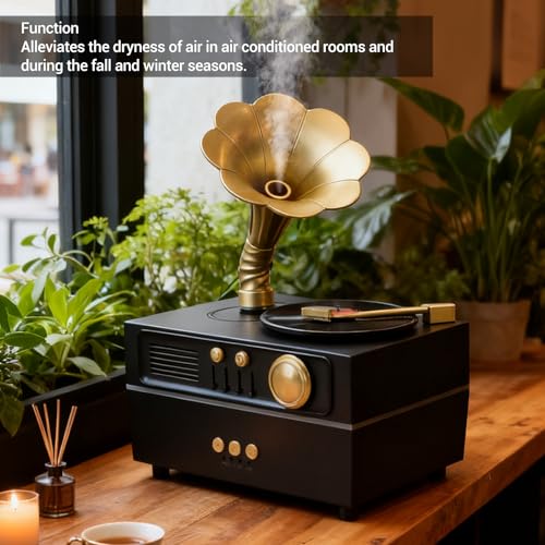 Difusor aromático eléctrico Kikumi con tornamesa retro USB miniatura 4