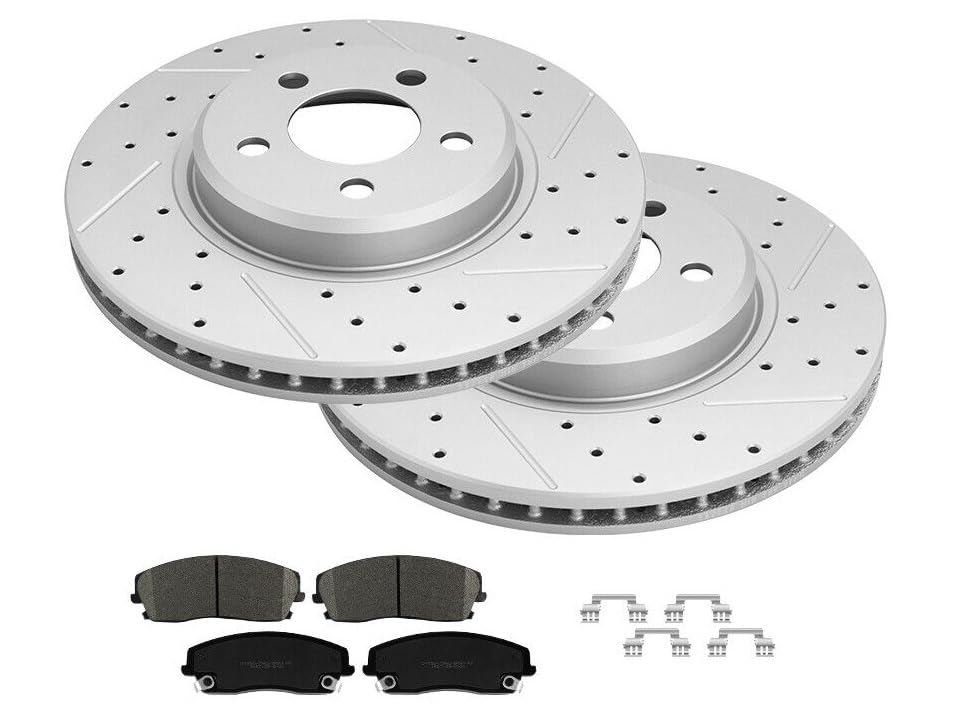Rear Brake Kit Brake Rotors Ceramic Brakes Pads Replacement, Brake Rotors (JMTS-0033)
