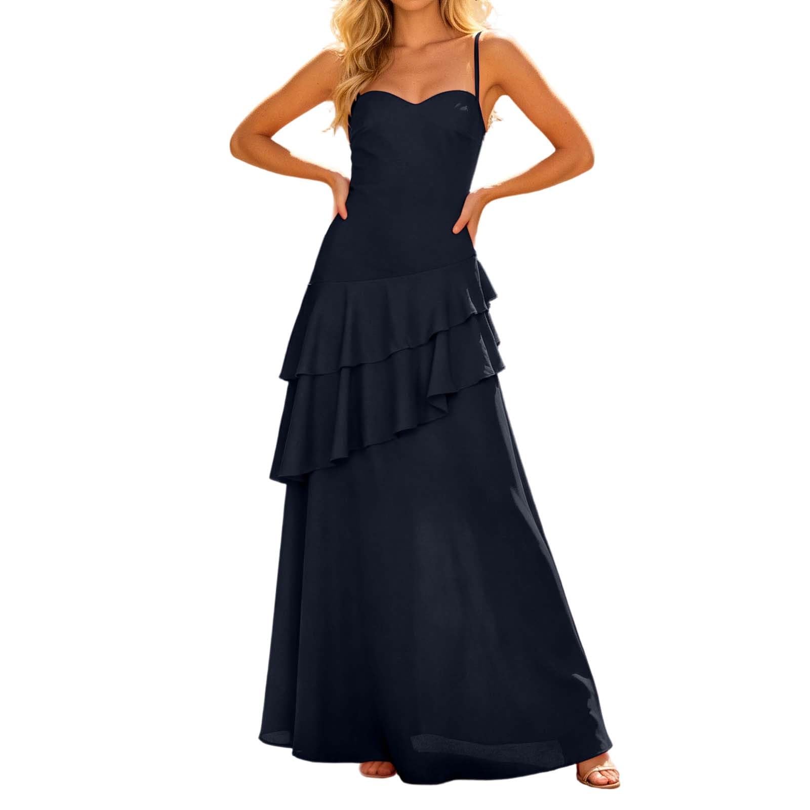 Robe de soirée à volants fluide et légère pour sublimer la silhouette des ados - 7
