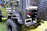 Fits Jeep CJ7 black 3 PC Aluminum Diamond Plate Rear Quarter Panel/Corner Covers