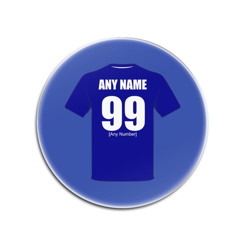 UNIGIFT Personalised Gift - Birmingham City Glass Round Coasters (Football Club Design Theme, Colour Options) - Any Name/Message on Your Unique Mat Pad - The Blues