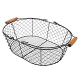 BESPORTBLE holzkohle-aufbewahrungskorb Drahtkorb kohlekorb Campingvorräte Grey