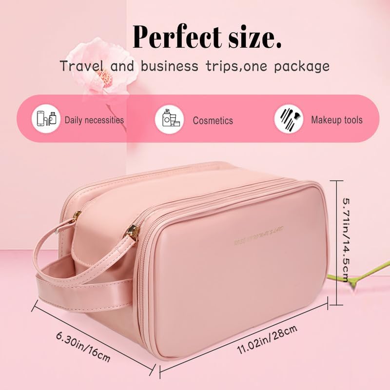 Miniatura 2 de TKOALJJ Bolsa de maquillaje de viaje, bolsas de cosméticos de gran capacidad para mujeres, bolsa de cosméticos, bolsa organizadora de maquillaje,