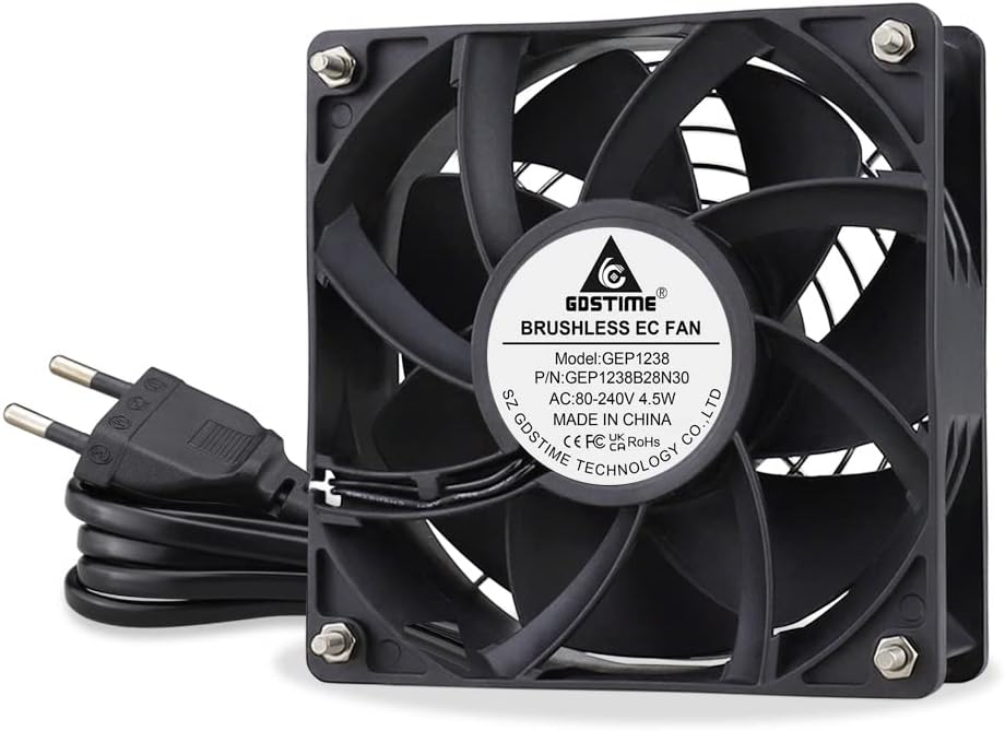 Ventilateur Sunon 120x120x38mm 230V 22W - Débit 165 M³/h, Silencieux 45 DB(A)