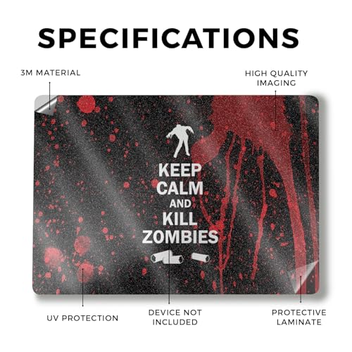 Image of Glossy Glitter Laptop Skin Compatible with Alienware M18 R2 (2024) - Kill Zombies - Premium 3M Vinyl Protective Wrap Decal Cover - Easy to Apply | Crafted in The USA by MightySkins
