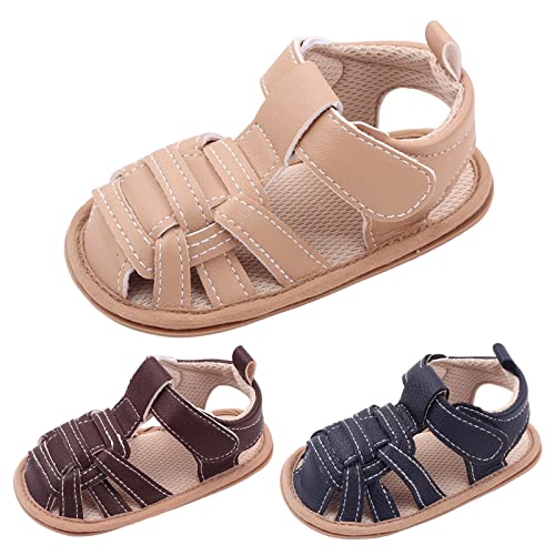 Summer Children Toddler Shoes Boys and Girls Sandals Flat Bottom Lightweight Hollow Upper Toddler Walking Shoes Size 22