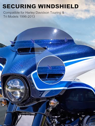 Image of Windshield Bolts Blue, Fairing Screws | Compatible for Harley Davidson Electra Glide, Street Glide, Ultra Classic, Ultra Limited, Tri Glide 1996-2013