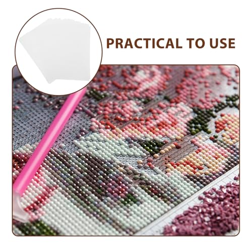 Papel protector blanco de doble cara antiadherente para arte y gemas, 30 uds 4