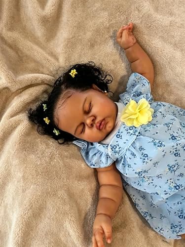 Muñeca Reborn Toddler Negra Realista 24 Pulgadas miniatura 6