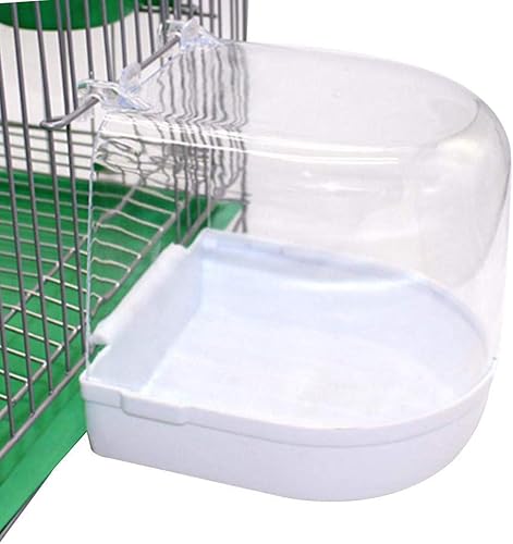 Miniatura 7 de Cubo de baño para pájaros colgantes, bañera para pájaros, caja de ducha, jaula de cuenco para mascotas, pájaro para mascotas, loro transparente,