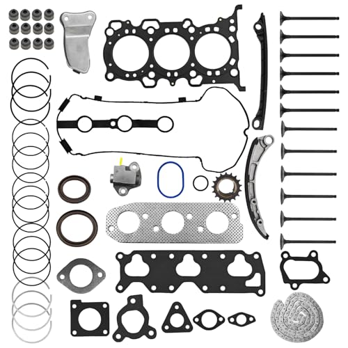 Image of 12140-73G01 Engine Overhaul Rebuild Kit Fit for Suzuki K6A Jimny JB23W JA22W Engine Repair Gasket Piston Ring Engine Rebuild Kit Replace# 12915-73G20 12911-73G00